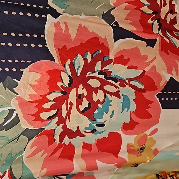 💕JOHNNY WAS💕 Tropic Georgette 100% Silk Maxi Dress ~ Patchwork Print 2X NWT - Picture 15 of 16